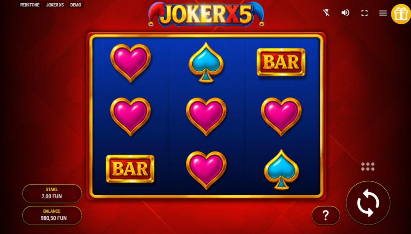 Joker X5 — Tragamonedas Retro con Multiplicadores